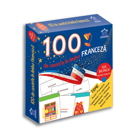 Joc educativ bilingv 100 de cuvinte in limba franceza, DPH, 4-5 ani +