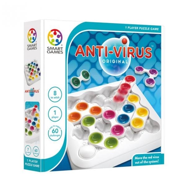 Smart Games - Anti-Virus, joc de logica cu 60 de provocari, 8+ ani