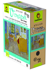 Kit Creativ si puzzle 224 piese Atelier Van Gogh, Ludattica, 8-9 ani +