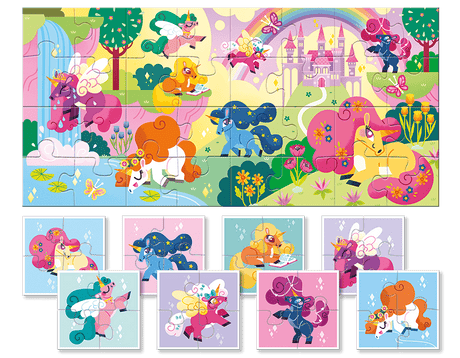 Baby Puzzle - Unicorni, Ludattica, 2-5 ani, 32 piese