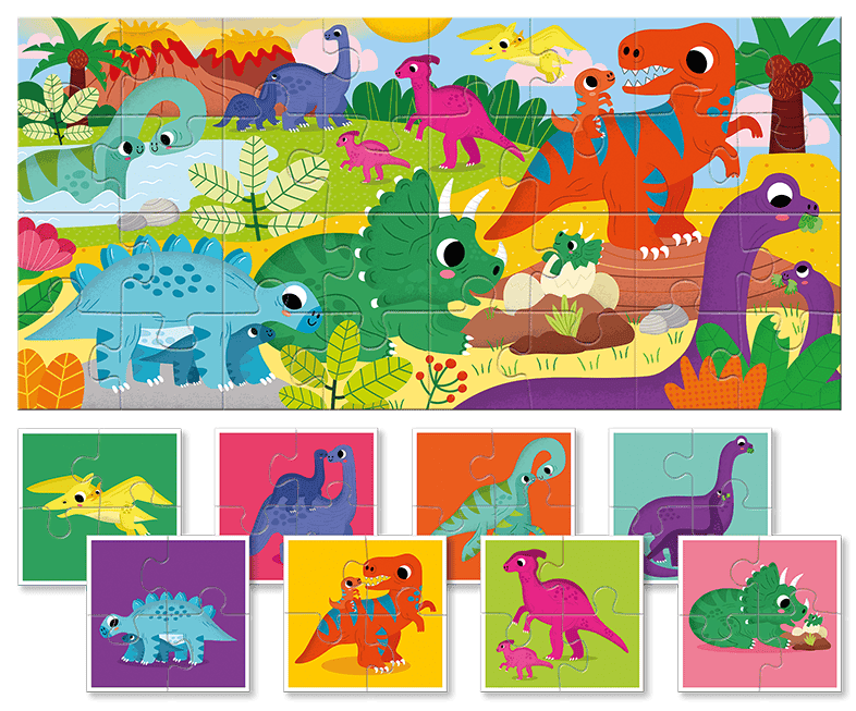 Baby Puzzle - Dinozauri, Ludattica, 2-5 ani, 32 piese