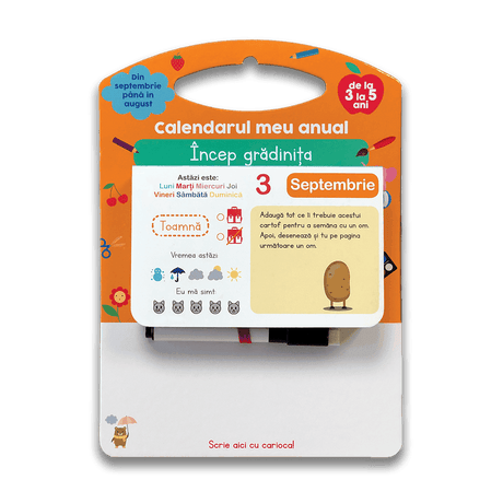 Calendarul meu anual: Incep gradinita, DPH, 2-3 ani +