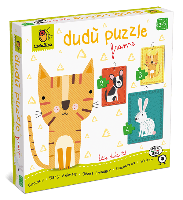 Dudu puzzle in rama 2-3-4 piese – Animale de companie, Ludattica,2-3 +