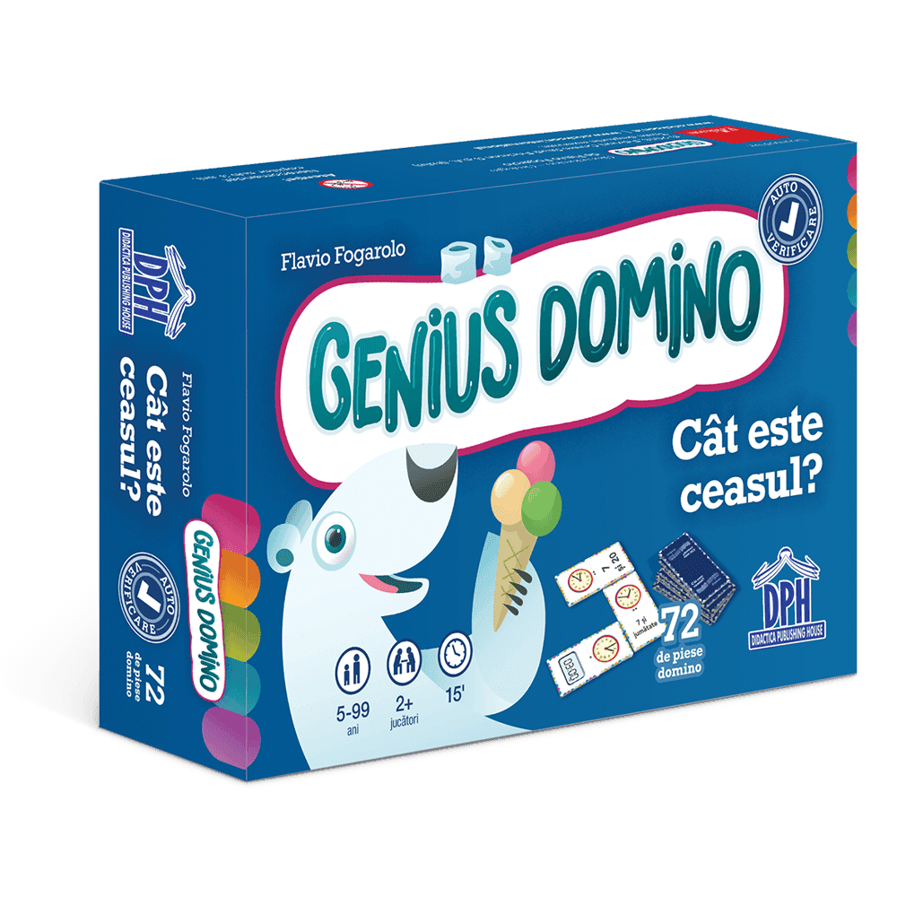 Genius domino - Cat este ceasul?, DPH, 8-9 ani +