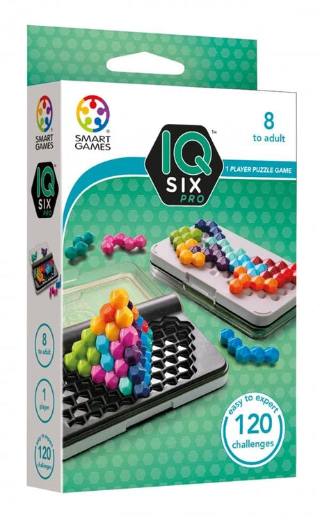 Smart Games - IQ Six Pro, joc de logica cu 120 de provocari, 7 ani+