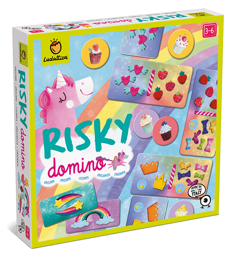 Joc de familie Risky Domino Unicorni, Ludattica, 2-5 ani