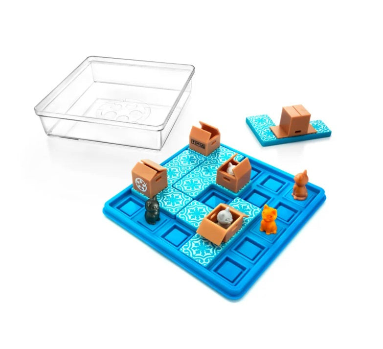 Smart Games - Cats and Boxes, , joc de logica cu 60 de provocari, 7+ ani