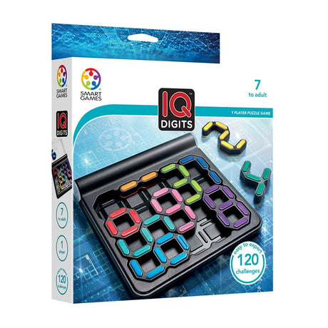 Smart Games - IQ Digits, joc de logica cu 120 de provocari, 7+ ani