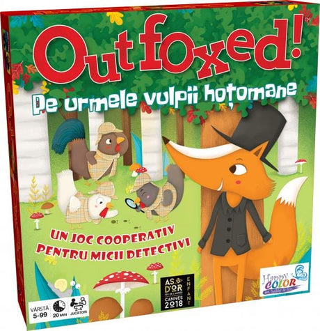 Joc de masa Outfoxed! Pe urmele vulpii hotomane, +5 ani, 2-4 jucatori