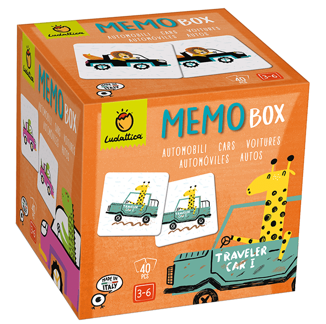 Joc de memorie Memobox Masini, Ludattica, 3-6 ani