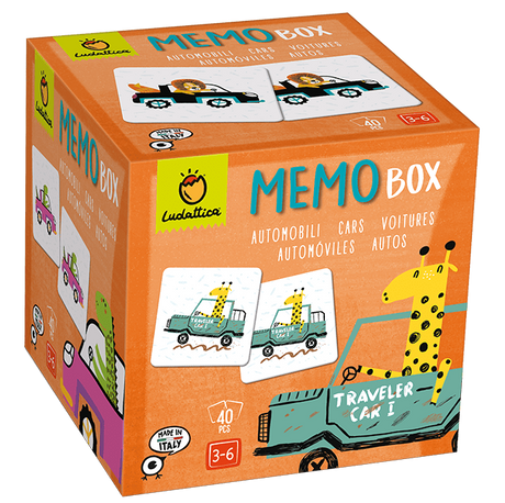 Joc de memorie Memobox Masini, Ludattica, 3-6 ani