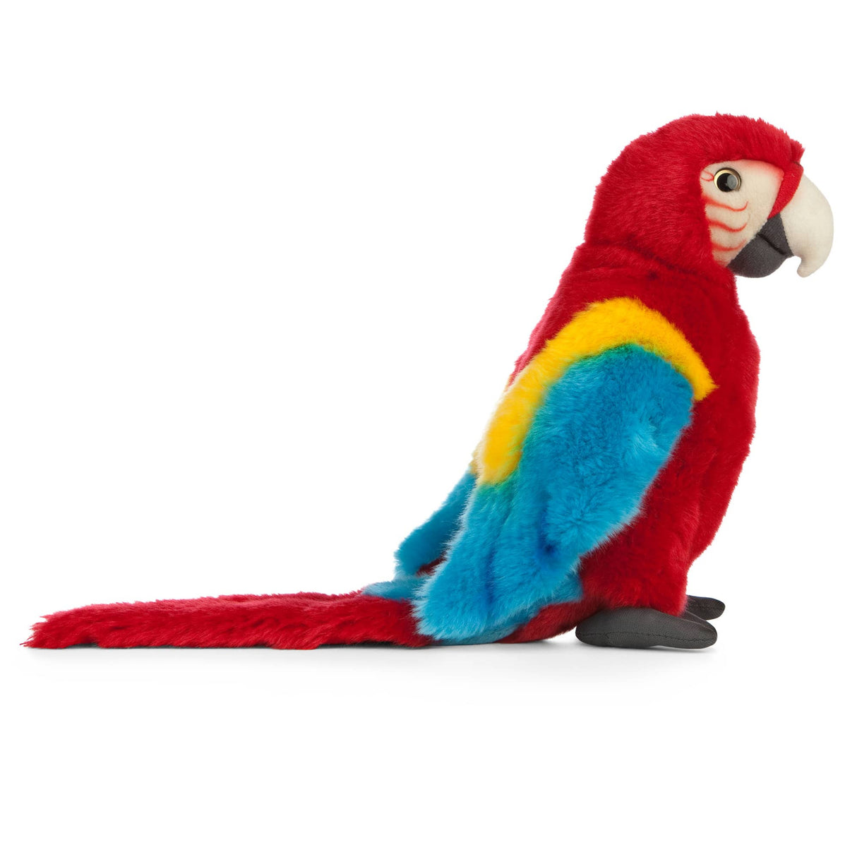 Papagal Macaw Rosu 24 cm - Jucarie de plus Living Nature