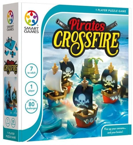 Smart Games - Pirates Crossfire, joc de logica cu 80 de provocari, 7+ ani