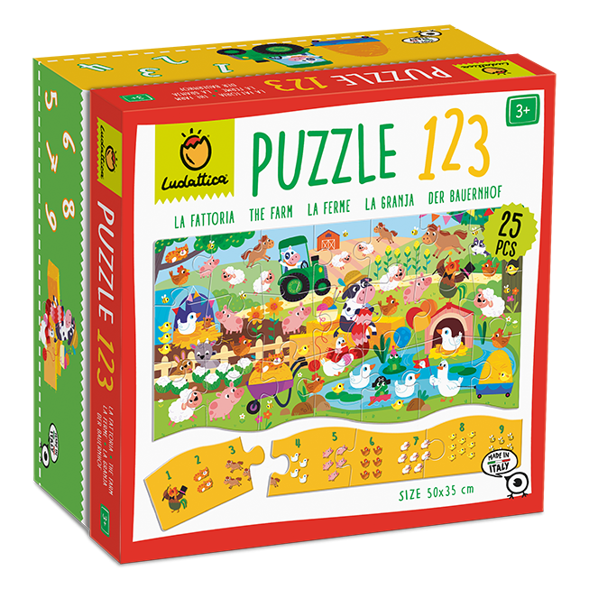 Puzzle 123 - Ferma, Ludattica, 3 ani+