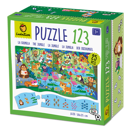 Puzzle 123 - Jungla, Ludattica, 3 ani+