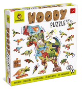 Puzzle de lemn - Dinozaurii, Ludattica, + 4 ani, 48 piese