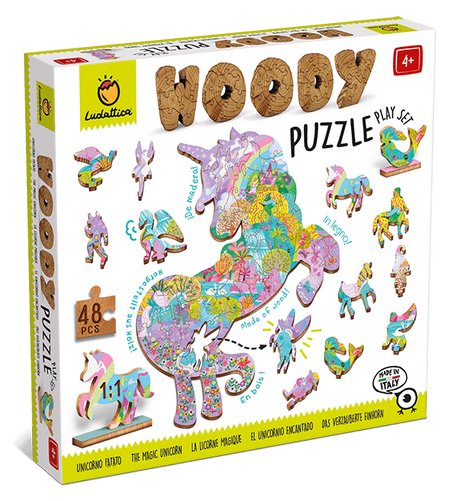 Puzzle de lemn Peisaje fantastice, Ludattica, + 4 ani, 48 piese