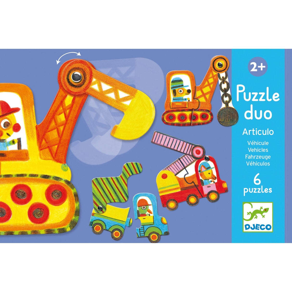 Puzzle duo mobil vehicule, Djeco