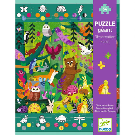 Puzzle gigant Djeco, Aventuri in padure, + 5 ani