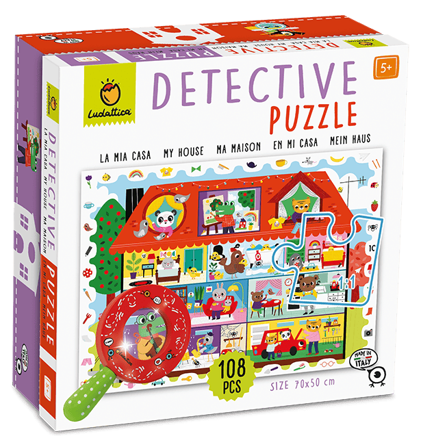 Puzzle Observatie Micul Detectiv - Casa mea, Ludattica, + 5 ani, 108 piese