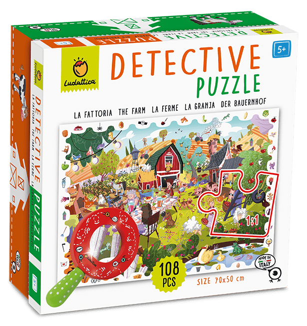 Puzzle Observatie Micul Detectiv - Ferma, Ludattica, + 5 ani, 108 piese