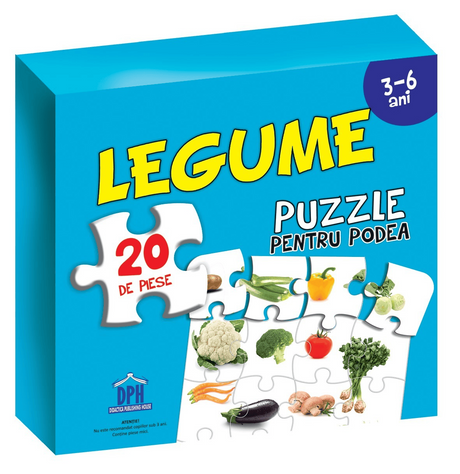 Puzzle pentru podea - Legume, DPH, 2-3 ani +