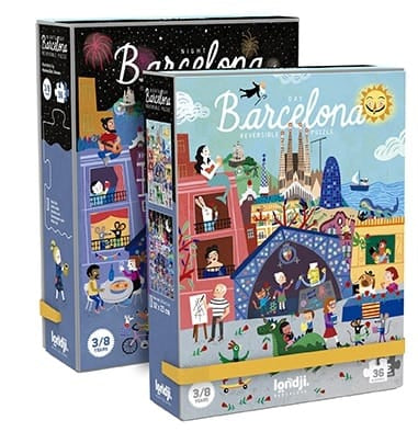 Puzzle reversibil Londji, zi si noapte in Barcelona