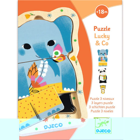 Puzzle straturi Djeco Lucky & co