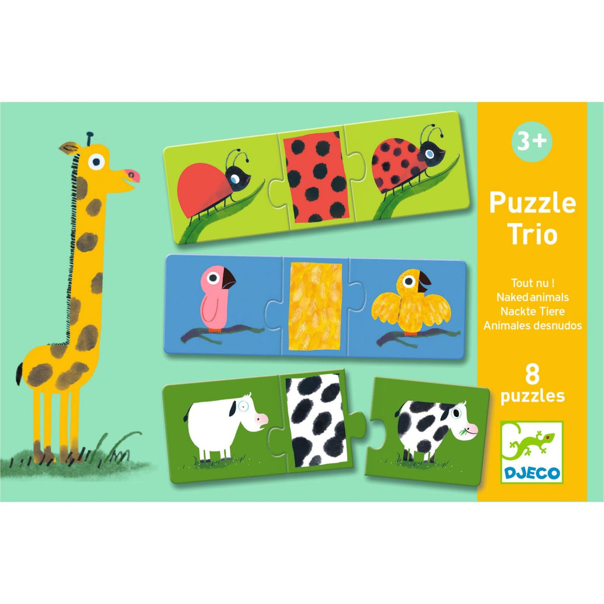 Puzzle trio Djeco animale dezbracate