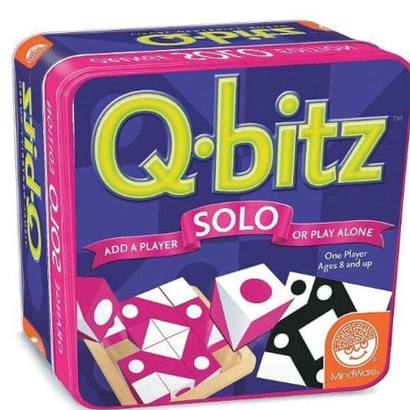 Q-bitz Solo: Magenta Edition, joc educativ cu piese din lemn, MindWare, +8 ani