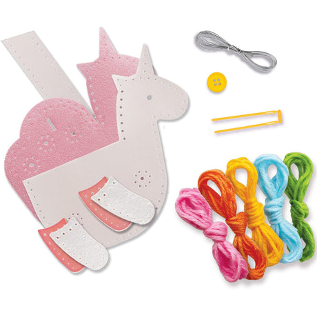 Set creativ DIY - Geanta din piele artificiala Unicorn, + 5 ani