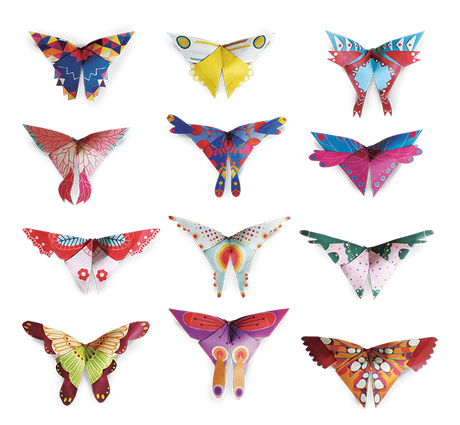 Set indemanare Origami incepatori - Fluturi, Ludattica, +6 ani