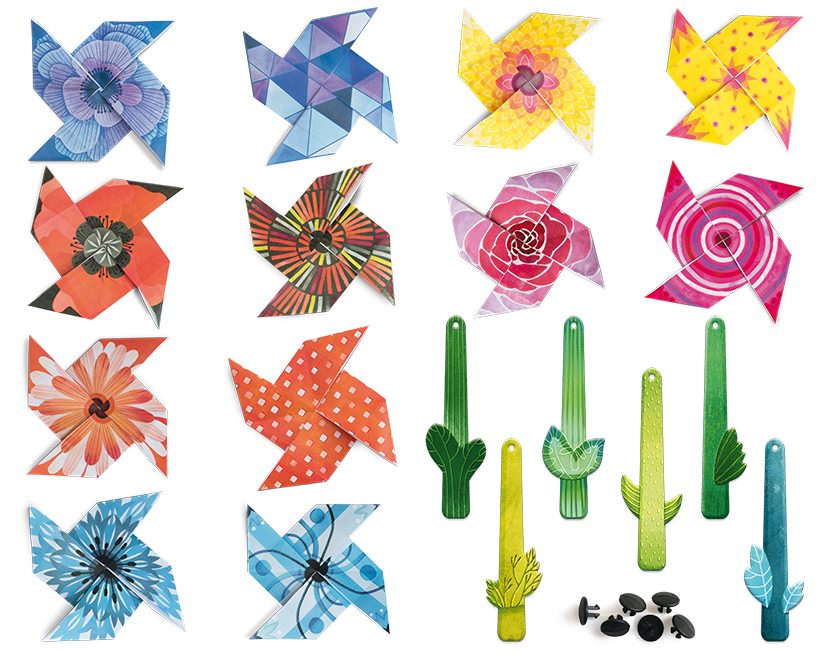 Set Origami incepatori - Moristi de vant, Ludattica, 5 ani+