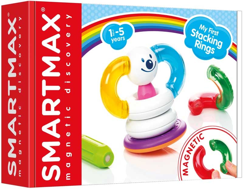 SmartMax My First Stacking Rings, Set magnetic 10 piese, 1-5 ani