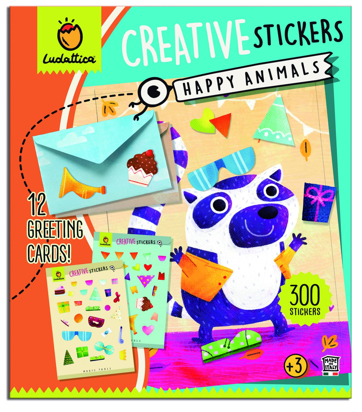 Stickere creative - Animale Fericite, Ludattica,2-3 +