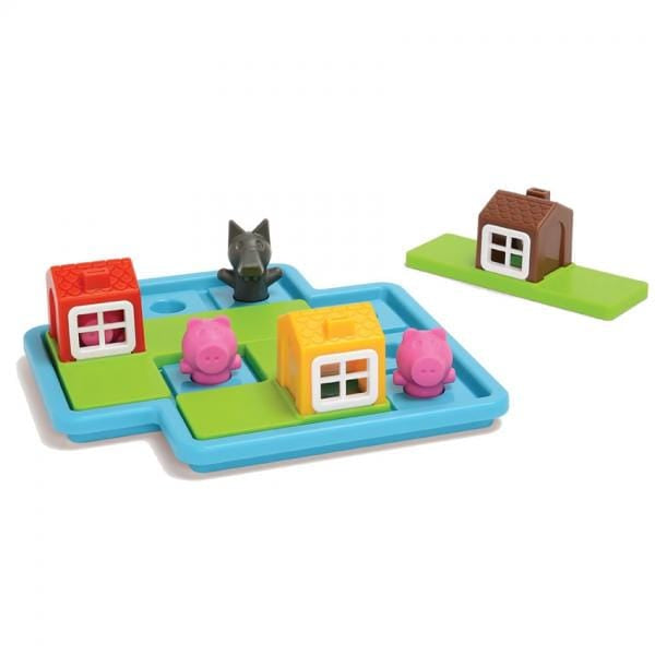 Smart Games - Three Little Piggies - Deluxe, joc de logica cu 48 de provocari, 3+ ani