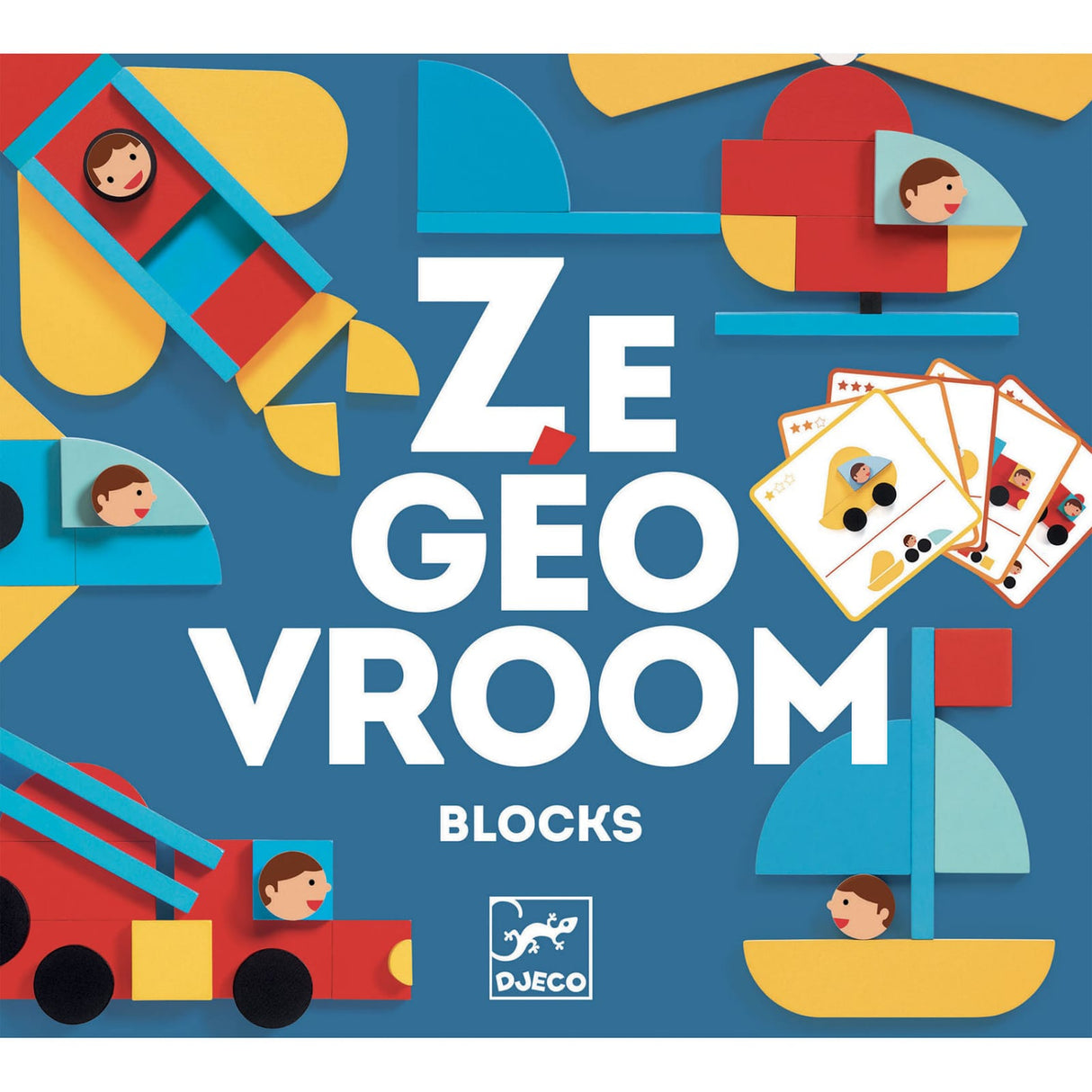 Ze GeoVroom Djeco, joc de construit cu piese geometrice