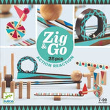 Zig & Go Djeco, set de constructie trasee, 28 piese, +7 ani