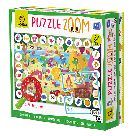 Zoom Puzzle - Dinozauri, Ludattica, 3 ani+