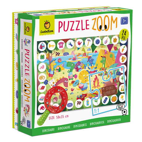 Zoom Puzzle - Dinozauri, Ludattica, 3 ani+