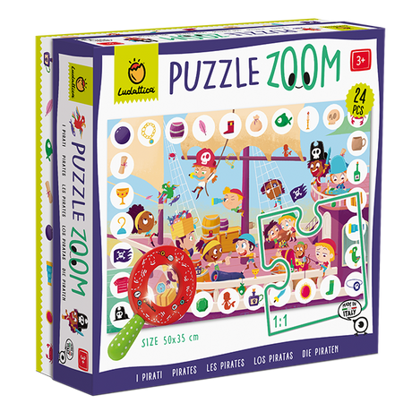 Zoom Puzzle - Pirati, Ludattica, 3 ani+